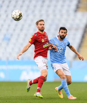 Falkenbergs Karl Söderström och Malmö FFs Behrang Safari