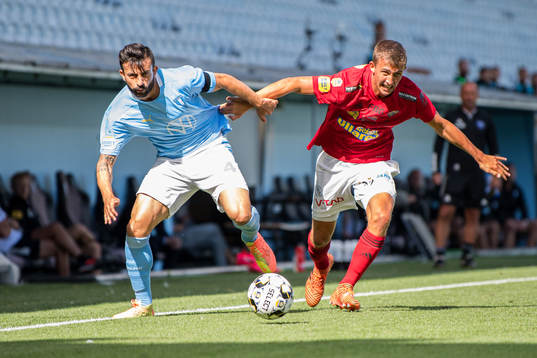 Malmö FFs Behrang Safari och Falkenbergs John Björkengren