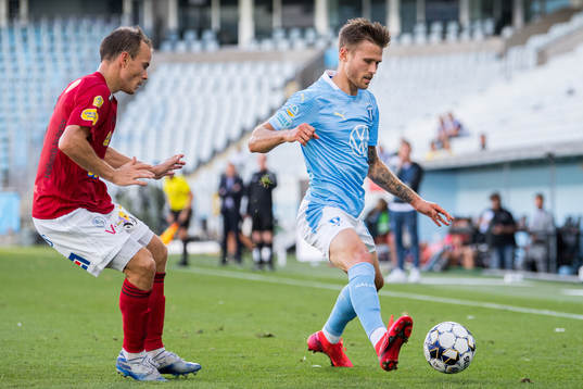 Falkenbergs Anton Wede och Malmö FFs Arnór Traustason