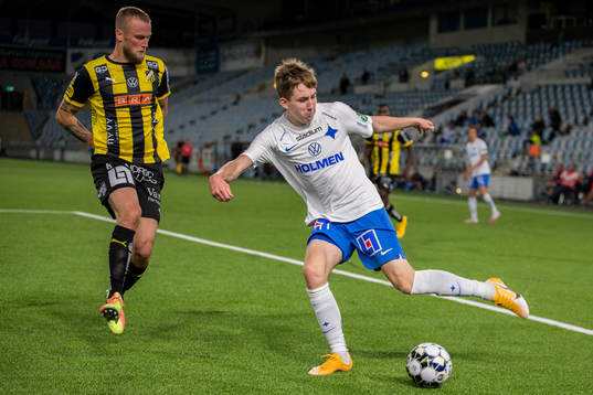 Häckens Alexander Faltsetas och IFK Norrköpings Ísak