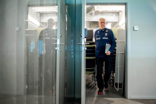 Lars Lagerbäck, head coach of Norway