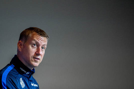 Leif Gunnar Smerud, head coach of Norway U21, presents the