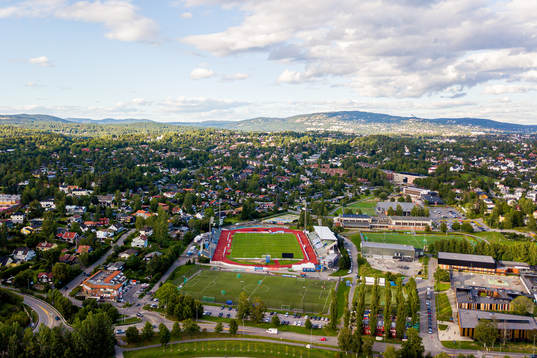 General view of Nadderud stadion