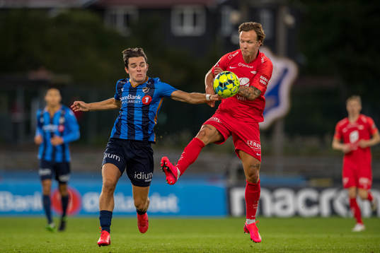 Hugo Vegard Vetlesen of Stabæk and Fredrik Haugen of Brann