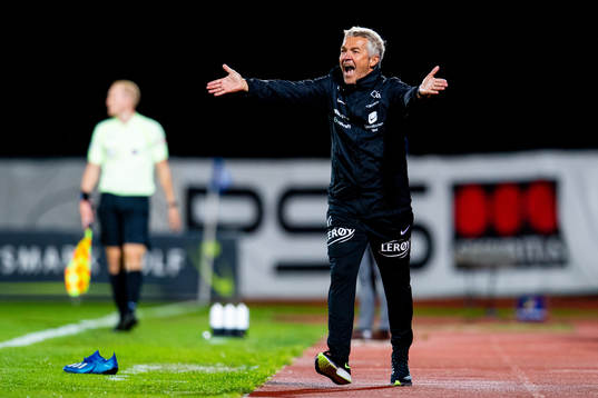 Kåre Ingebrigtsen, head coach of Brann, celebrates