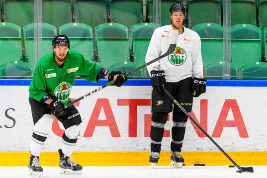 Vegas Golden Nights Lucas Elvenes och Anaheim Ducks Hampus