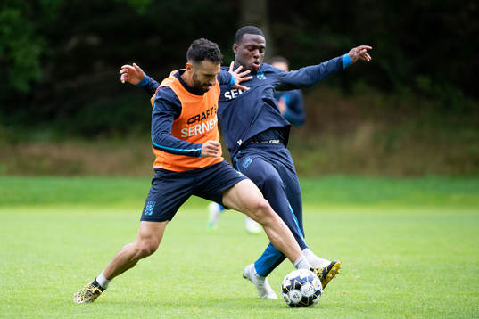 André Calisir och Christian Kouakou  tränar med IFK