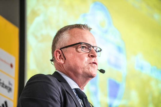 during a press conference