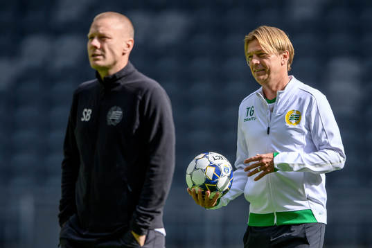 Hammarbys tränare Stefan Billborn och assisterande