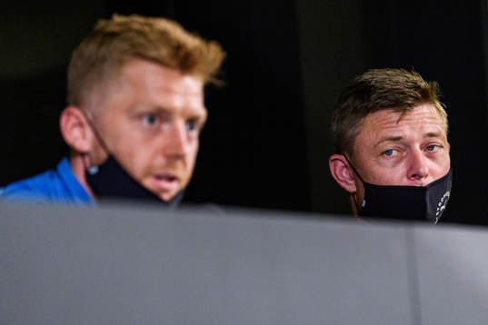 Anders Christiansen and head coach Jon Dahl Tomasson