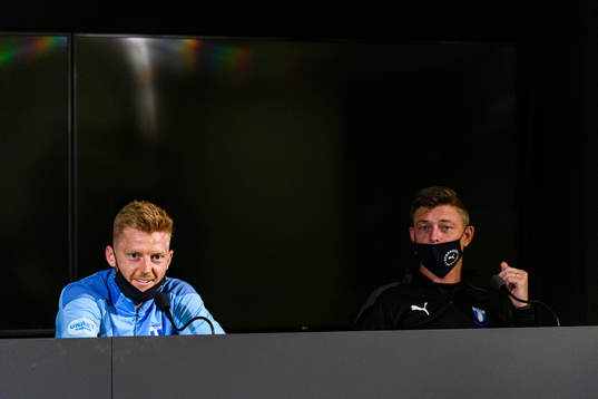 Anders Christiansen and head coach Jon Dahl Tomasson
