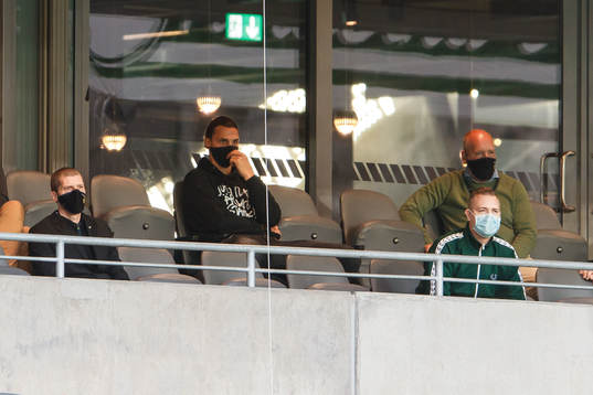 Zlatan Ibrahimovic in the stands