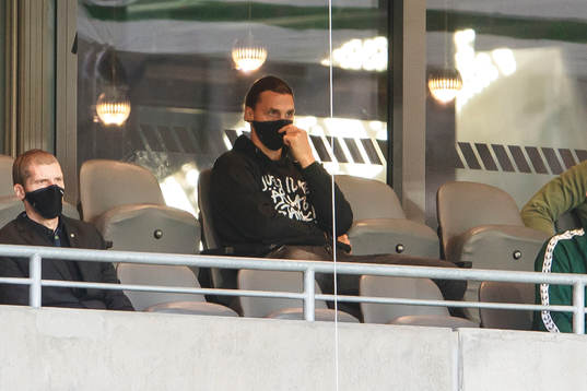 Zlatan Ibrahimovic in the stands