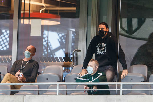 Zlatan Ibrahimovic in the stands