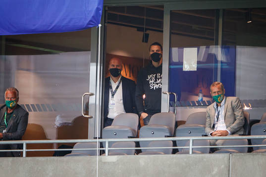 Zlatan Ibrahimovic in the stands