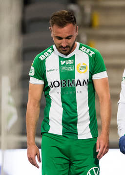 Muamer Tankovic of Hammarby leaves the pitch