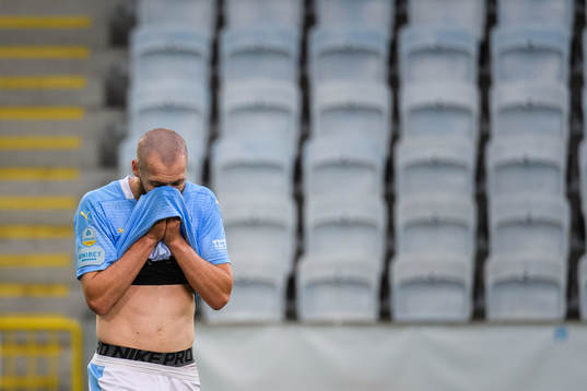 Jo Inge Berget of Malmö FF looks dejected