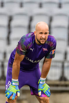 Goalkeeper Lukas Hrosso of Cracovia