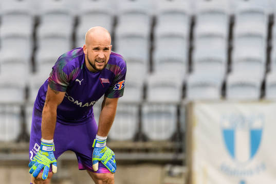 Goalkeeper Lukas Hrosso of Cracovia