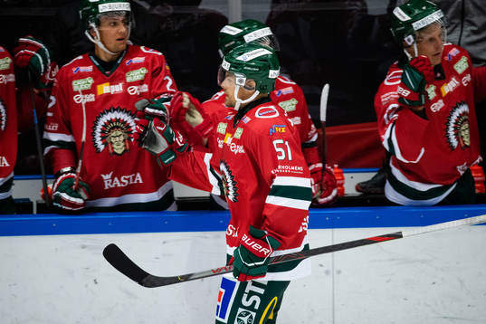 Frölundas Mats Rosseli Olsen jublar