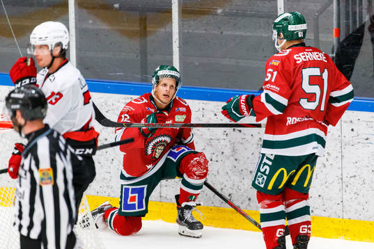 Frölundas Max Friberg jublar