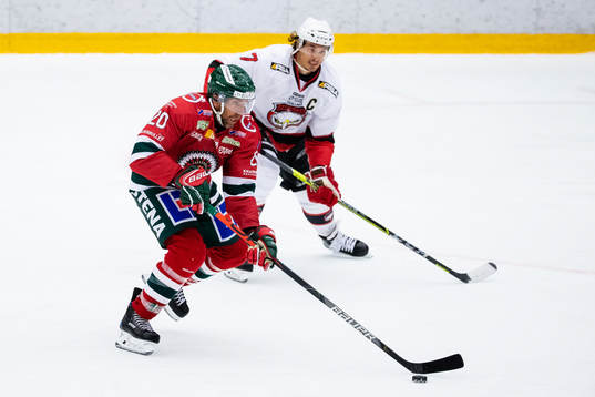 Frölundas Joel Lundqvist och Malmö Redhawks Oliver