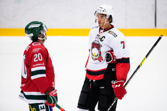 Frölundas Joel Lundqvist och Malmö Redhawks Oliver