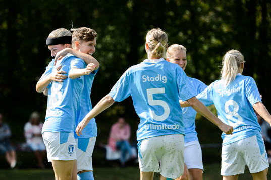 Malmö FFs Anna Hellsten, Rebecka Holm och Stina Stadig