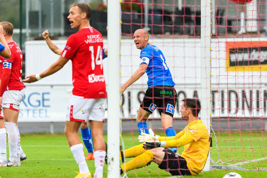 Halmstads Andreas Johansson jublar