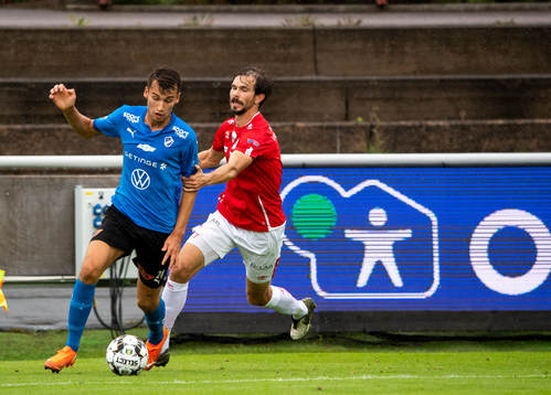 Halmstads Viktor Ljung och Degerfors Sebastian Olsson