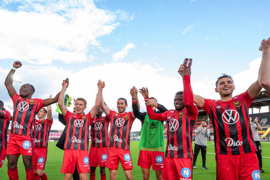Östersunds spelare jublar
