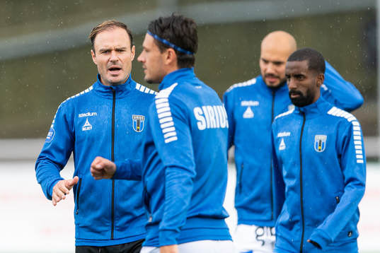 Sirius Niklas Thor före fotbollsmatchen i Allsvenskan