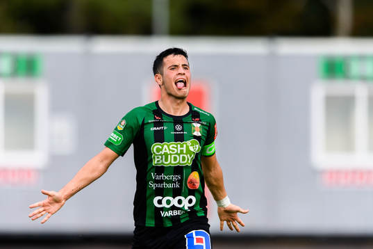 Varbergs Astrit Selmani jublar