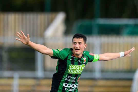 Varbergs Astrit Selmani jublar