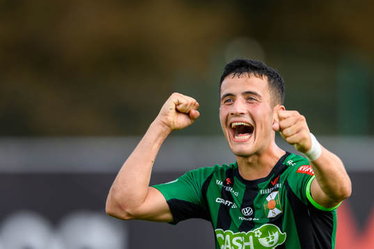 Varbergs Astrit Selmani jublar