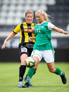Häckens Josefin Hansson och Zeniths Sara Baldebo