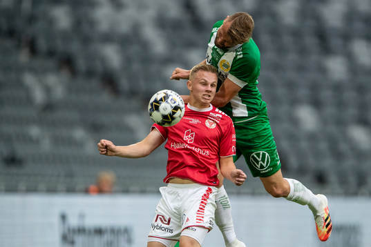 Kalmars Isak Jansson och Hammarbys Mads Fenger Nielsen