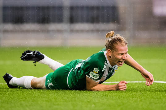 Hammarbys Gustav Ludwigson reagerar