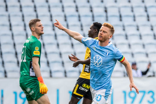 under fotbollsmatchen i Allsvenskan mellan Malmö FF och