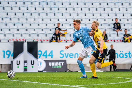 Malmö FFs Sören Rieks och Elfsborgs Johan Larsson
