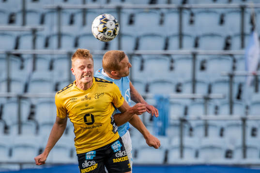 Elfsborgs Per Frick och Malmö FFs Franz Brorsson