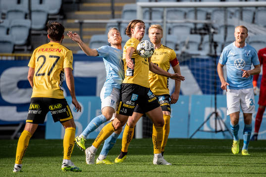 Malmö FFs Oscar Lewicki och Elfsborgs Simon Olsson