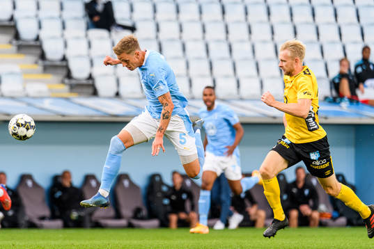 Malmö FFs Sören Rieks och Elfsborgs Johan Larsson