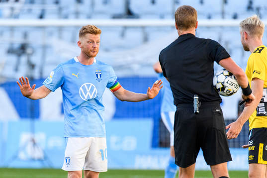 Malmö FFs Anders Christiansen och Elfsborgs Johan Larsson
