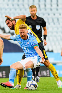 Malmö FFs Anders Christiansen och Elfsborgs Frederik Holst