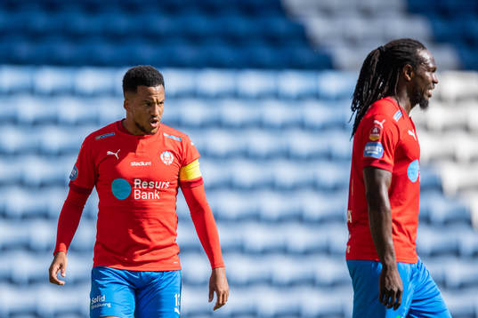 Helsingborgs Martin Olsson och Kebba Ceesay
