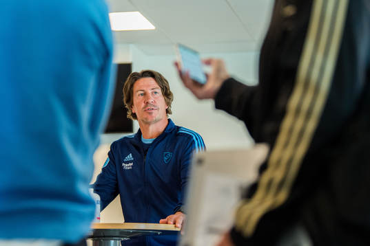 Djurgårdens tränare Thomas Lagerlöf på presskonferensen