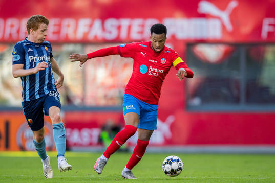 Djurgårdens Aslak Witry och Helsingborgs Martin Olsson