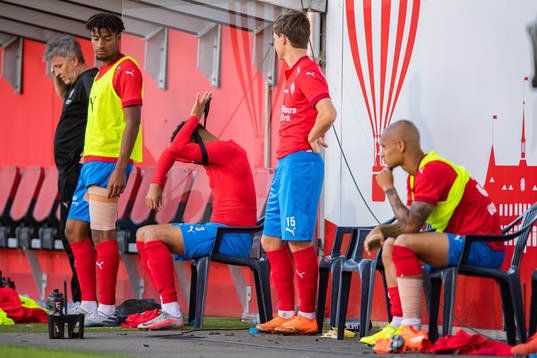 Helsingborgs Joseph Ceesay och Anthony van