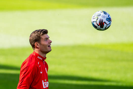 Alexander Sørloth of the Norwegian national football team